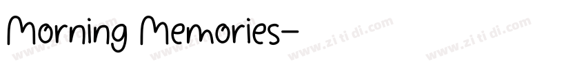 Morning Memories字体转换